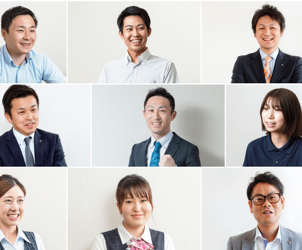 スタッフが写った9枚の写真